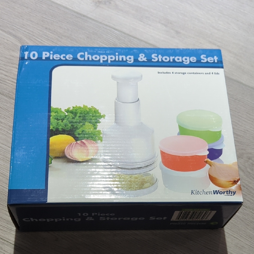 Kitchen Worthy 10 Piece Chopping & Storage Set - White